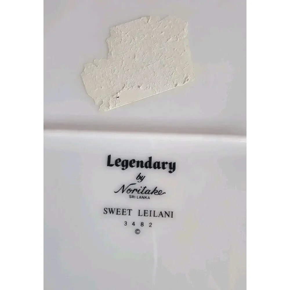 Noritake China Sweet Leilani Serving Platter #3482 White Porcelain Platter